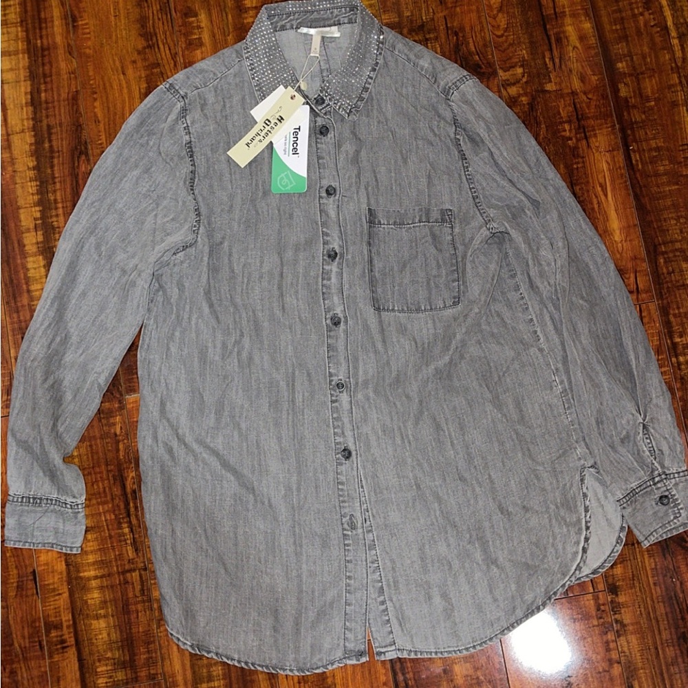 Gray Denim Shirt
